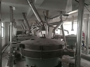 超聲波旋振篩篩分鉬粉加工現場